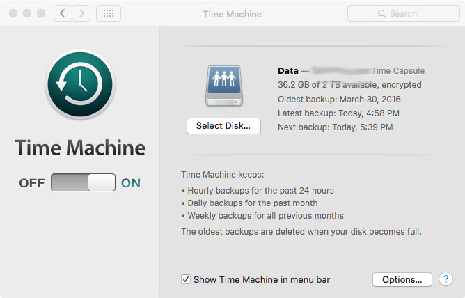 how to go back in time on mac