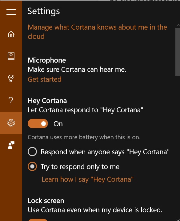 speech to text on windows 10 cortana