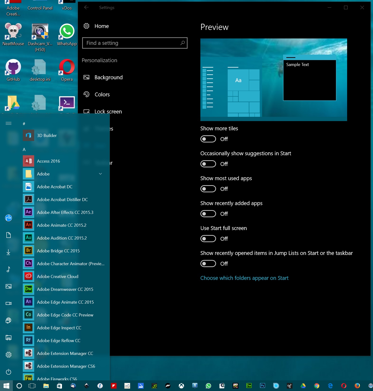 customize windows 10 start menu