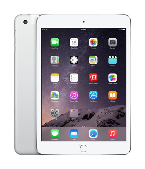 Apple iPad Mini 3 Wi-Fi + Cellular 64GB Silver MH382LL/A